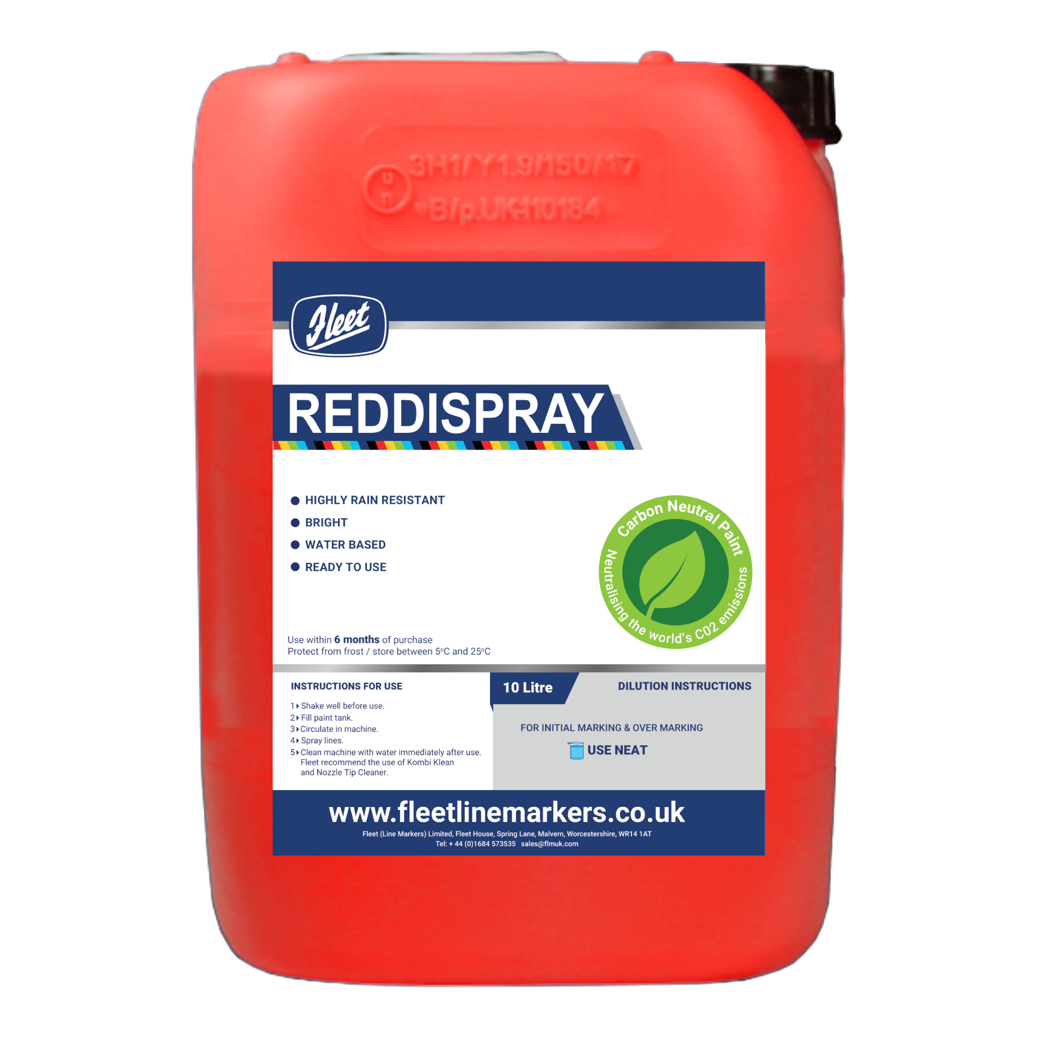 Vopsea gazon Reddispray roșie 10 litri gata de lucru