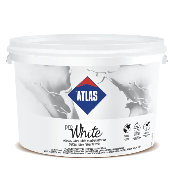Atlas proWhite vopsea lavabila 10 L interior