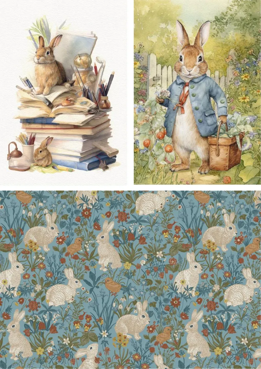 Dixie Belle Peter Rabbit hartie orez A3 iepurasi poveste