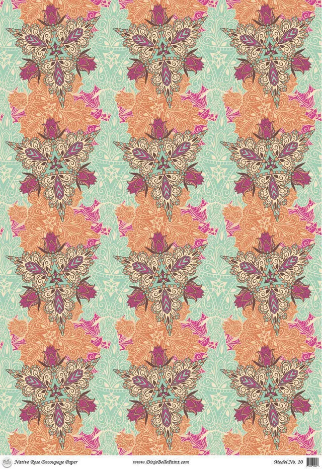 Hartie decoupage Dixie Belle Native Rose A1 59x84 cm