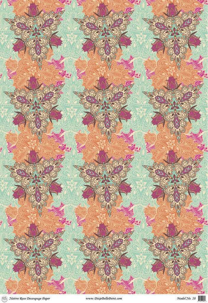 Hartie decoupage Dixie Belle Native Rose A1 59x84 cm