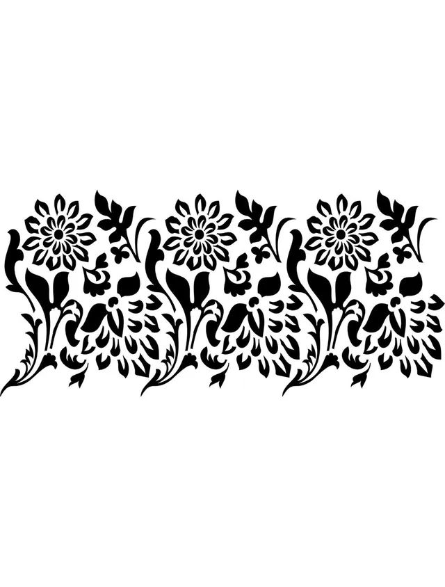 Dixie Belle Tea Towel Floral stencil bucatarie 35x45 cm