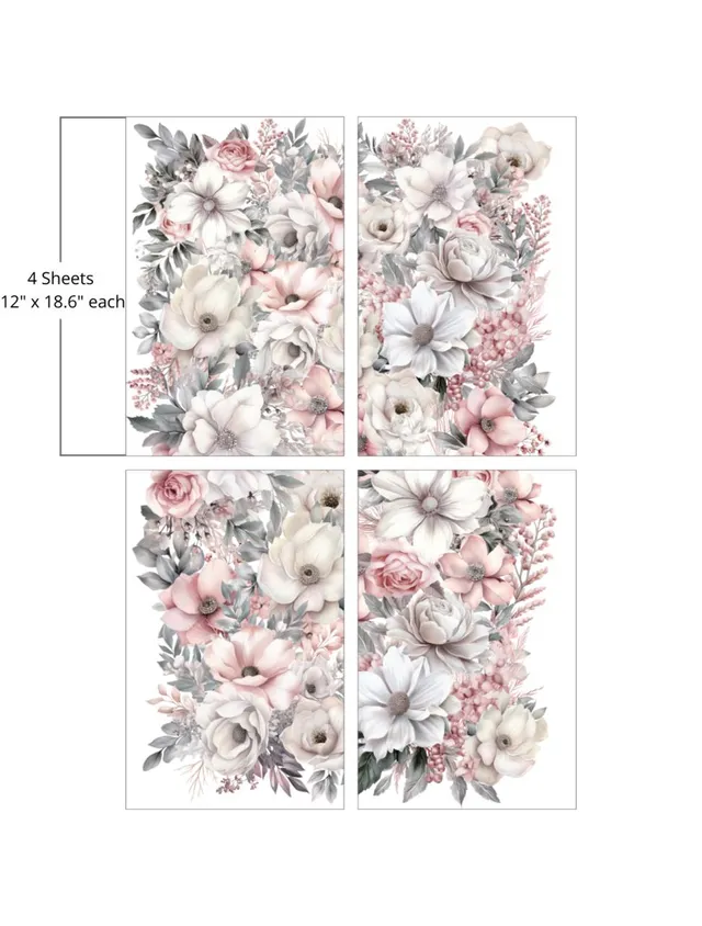 Dixie Belle Belles and Whistles Soft Wintery Floral transfer