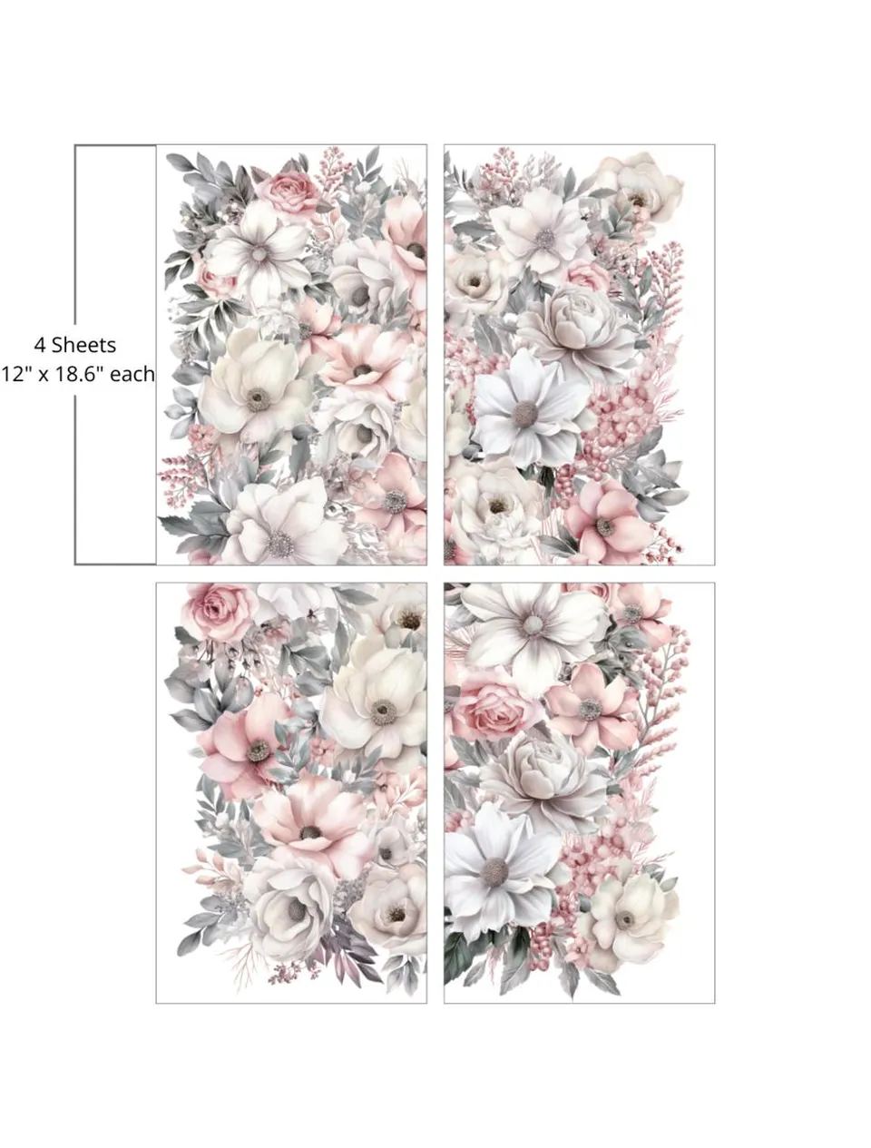 Dixie Belle Belles and Whistles Soft Wintery Floral transfer