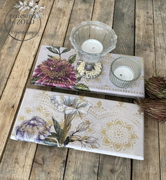 Dixie Belle Lotus Bloom șablon vopsea reutilizabil 19x38 cm