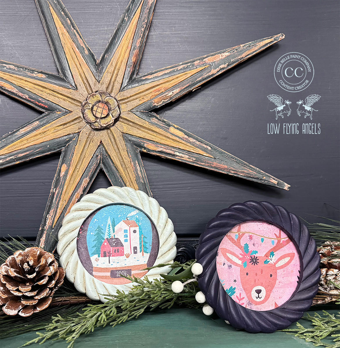 Dixie Belle Jolly Jingles hartie orez decoupage A4