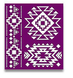 Dixie Belle Belles and Whistles Western Boho stencil 3 buc reutilizabil